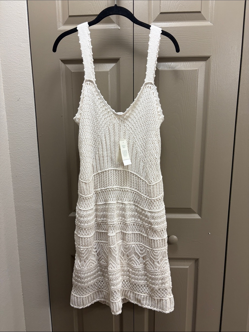 Abercrombie & Fitch Cream Crochet Mini Dress